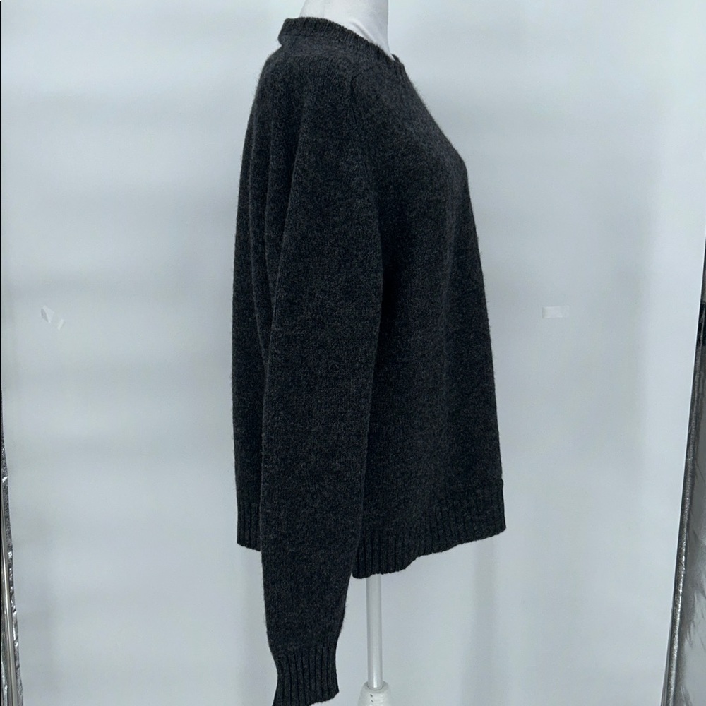 Alan Paine Vintage Shetland Wool Crewneck Sweater Gray Size 42 Made England - Picture 4 of 11